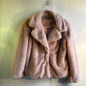 Jou Jou Medium Faux Fur Pink Jacket